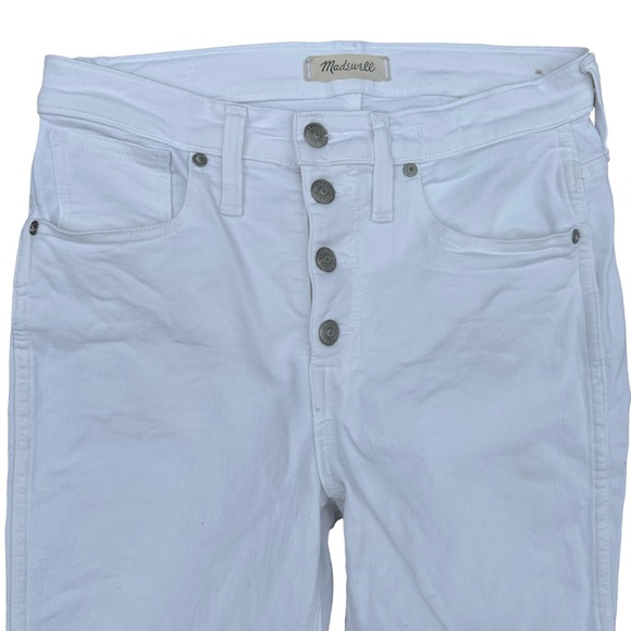 Madewell High-Rise Skinny Jeans in Pure White: Step-Hem Edition Women Stretch 27 - Picture 6 of 13